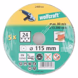 wolfcraft GmbH 4006885246706 fornitura per utensili rotanti per molatura/levigatura Metallo Disco abrasivo - Vista aggiuntiva 2