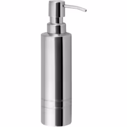 Distributore di sapone Londra colore cromo materiale acciaio inox volume 210 ml altezza complessiva 210 mm diametro del conte ...