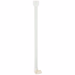 Supporto per asta doccia ad angolo per aste universali per tende da doccia 59500 e 59501 colore: bianco altezza: 55 cm materi ...
