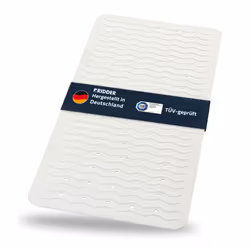 RIDDER Playa, Tappetino da bagno antiscivolo, Adulti, Bianco, Cloruro di polivinile (PVC), Elastomero Termoplastico (TPE), Go ...