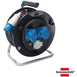 Brennenstuhl - Prolunga elettrica 25 mt avvolgicavo professionale 3 prese industriali