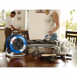 Brennenstuhl 1079180004 prolunghe e multiple 15 m 4 presa(e) AC Esterno Nero, Blu - Vista aggiuntiva 4