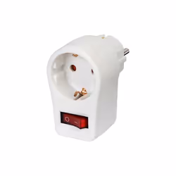 Adattatore de spina per presa de terra con 1 presa e interruttore de on/off, Spina adattatore in plastica di alta qualità de, ...