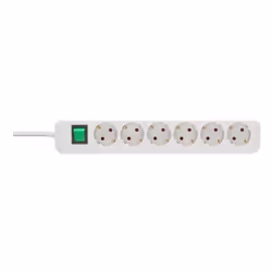 Brennenstuhl 1159520400 prolunghe e multiple 3 m 6 presa(e) AC Interno Bianco - Vista aggiuntiva 5
