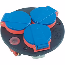 Brennenstuhl 1081090, Nero, Blu, Rosso, 3 presa(e) AC, 230 V, 16 A