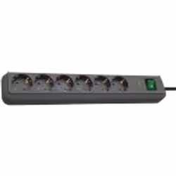 Brennenstuhl Eco-Line, 6 presa(e) AC, Tipo F, 3680 W, 13500 A, Nero, IP20