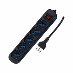 Presa multipla Eco-Line con interruttore Presa multipla Eco-Line con interruttore 6 prese nero 1,4m H05VV-F 3G1,0 *IT* Multip ...