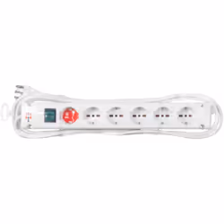 Bremounta presa multipla 6 prese, bianco, 3m H05VV-F 3G1,5 con interruttore *IT* * Design di forma gradevole. * Prese ordinat ...