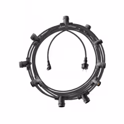 Catenaria Brennenstuhl 10xE27 lampadine escluse con cavo da 10 metri nero - 1175190020 La catena di luci in un design classic ...