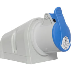 Brennenstuhl - Presa Elettrica Industriale a Muro cee a 3 Poli, Presa Industriale 230V/16A con Coperchio per Uso Esterno, Ideale per Utilizzo
