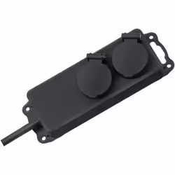 Brennenstuhl BN-1159930, 2 presa(e) AC, 230 V, Nero, 2 m
