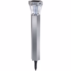 Adatta per l'utilizzo all'aperto. Lampione Solare con 13 LEDs per una buona luce di orientamento. Corpo in plastica e allumin ...