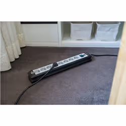 Brennenstuhl 1951580101 Regleta, 230 V, Negro y Gris Claro, 49 cm prolunghe e multiple 5 m 8 presa(e) AC Interno Nero, Verde chiaro - Vista aggiuntiva 4
