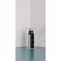 Brennenstuhl 1396200013 prolunghe e multiple 2 m 3 presa(e) AC Interno Alluminio, Nero