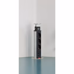 Brennenstuhl 1396200013 prolunghe e multiple 2 m 3 presa(e) AC Interno Alluminio, Nero - Vista aggiuntiva 4