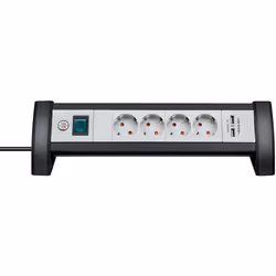Brennenstuhl 1156250514, 1,8 m, Interno, Nero, Grigio, 4 presa(e) AC, 370 mm, Nero
