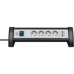 Brennenstuhl 1156250514 prolunghe e multiple 1,8 m 4 presa(e) AC Interno Nero, Grigio
