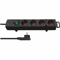 Brennenstuhl 1153100100, 2 m, Interno, Nero, 4 presa(e) AC, 320 mm, Nero