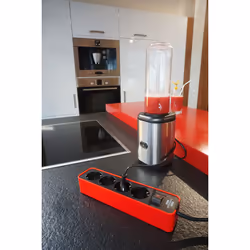 Brennenstuhl 1153240070 prolunghe e multiple 1,5 m 4 presa(e) AC Interno Nero, Rosso - Vista aggiuntiva 6