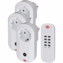 Brennenstuhl 1507040, 433,92 MHz, 25 m, Bianco, IP20, 55 mm, 70 mm