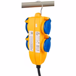 Brennenstuhl 1169200010 prolunghe e multiple 5 m 4 presa(e) AC Esterno Blu, Giallo - Vista aggiuntiva 4