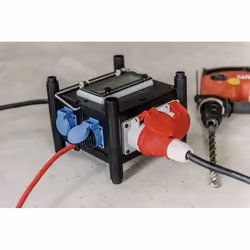 Brennenstuhl 1153690200 prolunghe e multiple 2 m 7 presa(e) AC Interno Nero, Blu, Rosso - Vista aggiuntiva 3