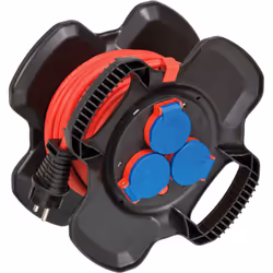 Brennenstuhl 1169717100, 10 m, Esterno, IP44, Plastica, Gomma, Nero, Rosso, 3 presa(e) AC