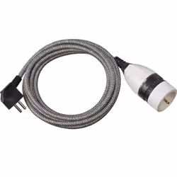 Brennenstuhl 1161830, 3 m, Interno, IP20, Plastica, Cloruro di polivinile (PVC), Nero, Bianco, 1 presa(e) AC