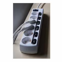 Brennenstuhl 1153110126 prolunghe e multiple 2 m 6 presa(e) AC Interno Bianco - Vista aggiuntiva 7