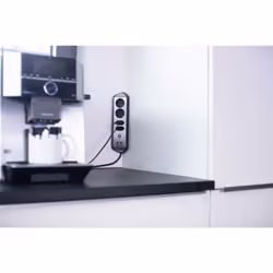 Brennenstuhl 1153590410 prolunghe e multiple 2 m 4 presa(e) AC Interno Nero, Argento - Vista aggiuntiva 6