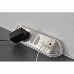 Brennenstuhl 1153590420 prolunghe e multiple 2 m 4 presa(e) AC Interno Argento, Bianco - Vista aggiuntiva 8
