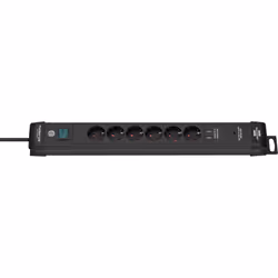 Brennenstuhl 1951160607, 3 m, Interno, IP20, Nero, 6 presa(e) AC, 3,1 A