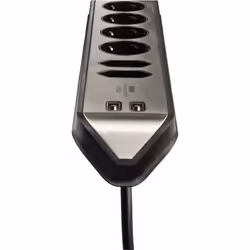 Brennenstuhl 1153590610 prolunghe e multiple 2 m 6 presa(e) AC Interno Nero, Argento - Vista aggiuntiva 4