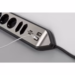 Brennenstuhl 1153590610 prolunghe e multiple 2 m 6 presa(e) AC Interno Nero, Argento - Vista aggiuntiva 7