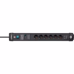 Brennenstuhl 1951160606 prolunghe e multiple 3 m 6 presa(e) AC Interno Nero