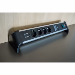 Brennenstuhl 1391020410 prolunghe e multiple 1,8 m 4 presa(e) AC Interno Nero, Argento - Vista aggiuntiva 5
