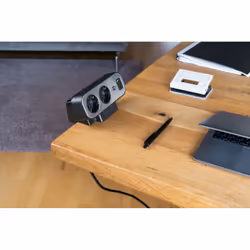 Brennenstuhl 1153580210 prolunghe e multiple 2 m 9 presa(e) AC Interno Nero, Argento - Vista aggiuntiva 6