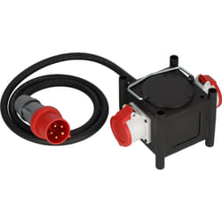 Brennenstuhl 1153680200 prolunghe e multiple 2 m 2 presa(e) AC Esterno Nero, Rosso, Bianco