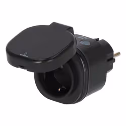 Brennenstuhl 1294860100 presa intelligente 3680 W Casa Nero, Grigio - Vista aggiuntiva 2
