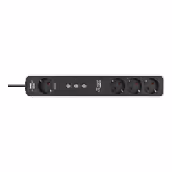 Brennenstuhl 1153240627 prolunghe e multiple 1,5 m 4 presa(e) AC Interno Nero, Bianco - Vista aggiuntiva 2