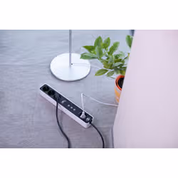 Brennenstuhl 1153240627 prolunghe e multiple 1,5 m 4 presa(e) AC Interno Nero, Bianco - Vista aggiuntiva 5