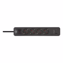 Brennenstuhl 1153240216 prolunghe e multiple 1,5 m 4 presa(e) AC Interno Antracite, Nero - Vista aggiuntiva 2