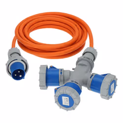 Brennenstuhl 1167670205 prolunghe e multiple 2 m 3 presa(e) AC Esterno Arancione, Blu, Grigio - Vista aggiuntiva 3