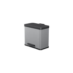 Pattumiera a Pedale Oko Trio Plus l 3x9 l Argento 0633-230 Hailo