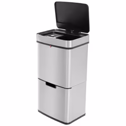 Hailo 0656-001 separatore raccolta differenziata Plastica, Acciaio inox Nero, Acciaio inox