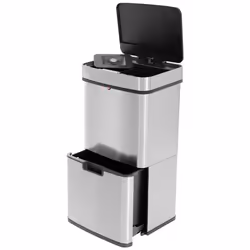 Hailo 0656-001 separatore raccolta differenziata Plastica, Acciaio inox Nero, Acciaio inox