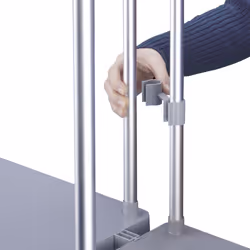 Hailo ProfiLine MSS XXXL Portasacchetto dell'immondizia autoportante Interno Alluminio, Metallo, Plastica Grigio - Vista aggiuntiva 2