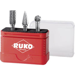 116001 Kit fresatura Metallo temprato Diametro albero 6 mm 3 parti - Ruko