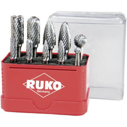 RUKO 116002 Punta fresatrice Metallo temprato Diametro albero 6 mm 10 parti