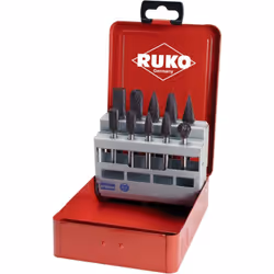 RUKO 116003TC - Juego de 10 fresas de metal duro TiCN con vástago de 6 mm